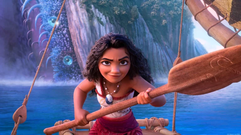 Moana 2 trailer poster featuring Moana and Maui embarking on a new ocean adventure.