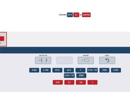 Converting 849.1j/g to kj/g explained in detailed steps