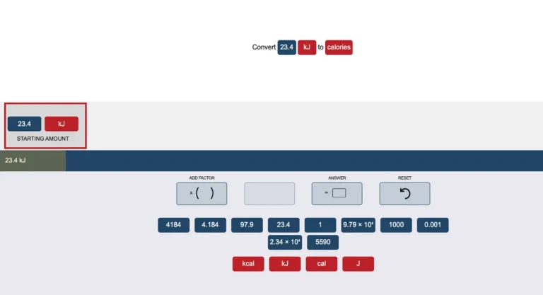 Converting 849.1j/g to kj/g explained in detailed steps